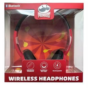 Pringles Wireless Bluetooth Headphones in Red
